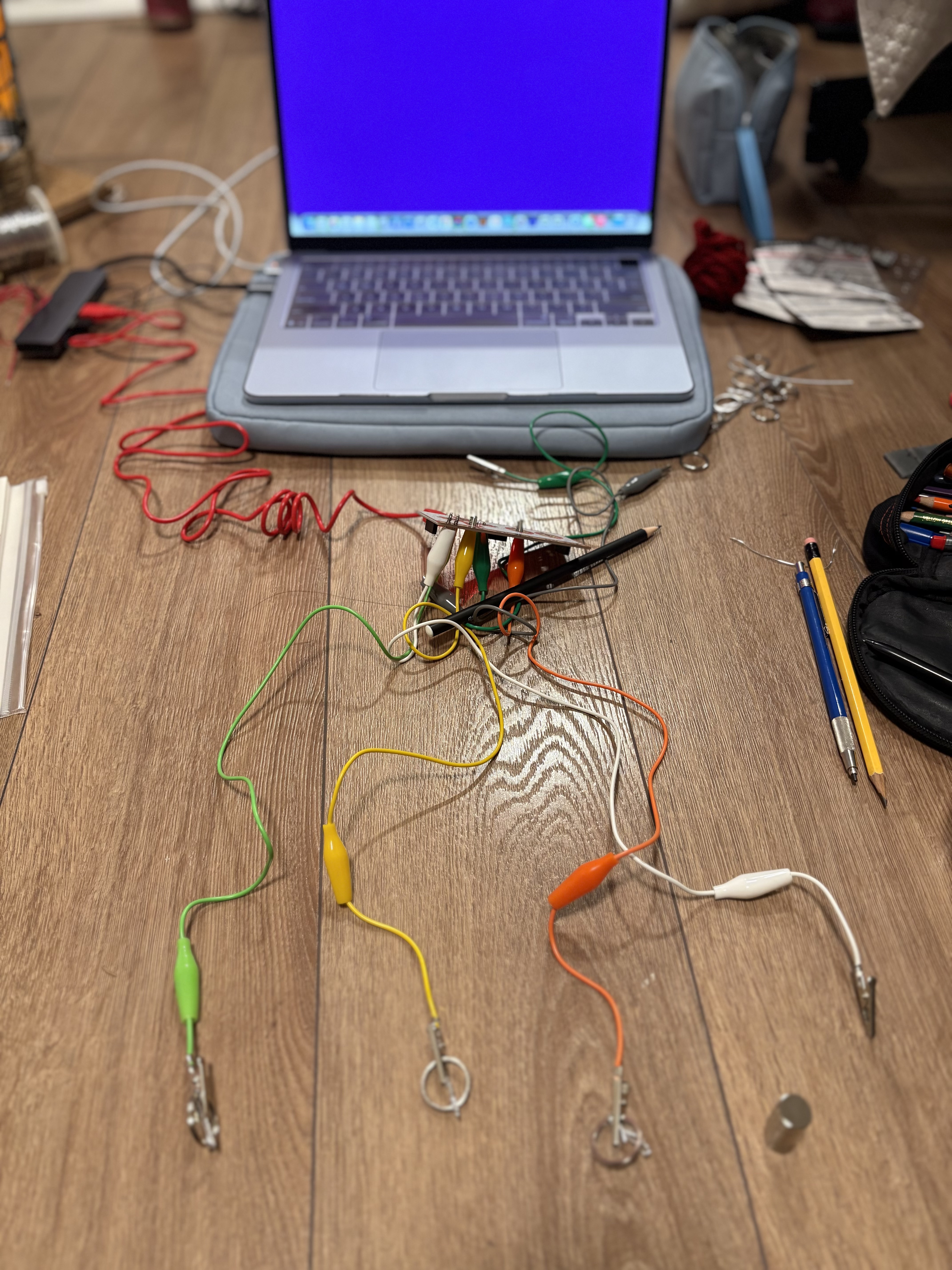 This is the magnet set up, which was not super successful. 