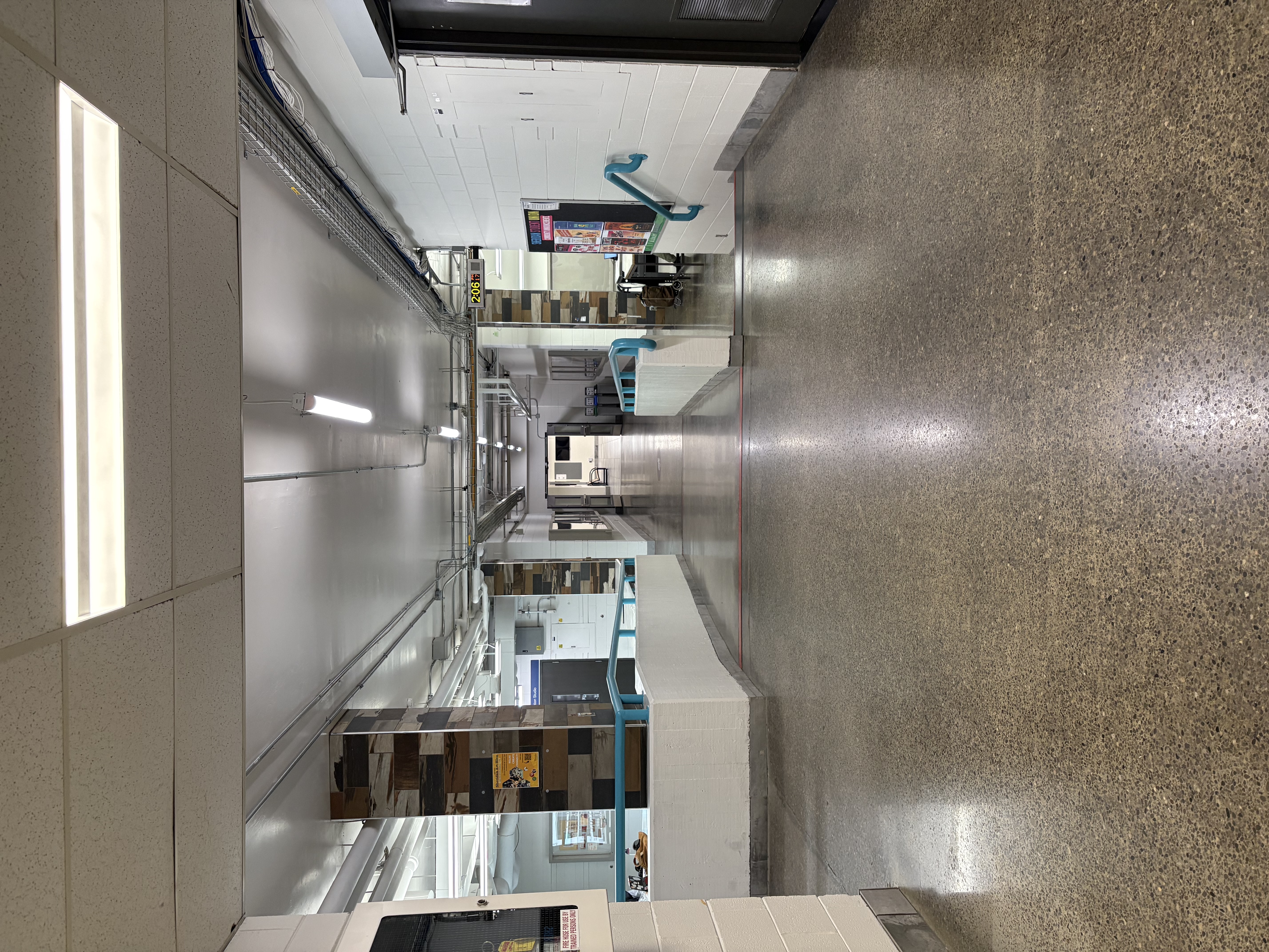 Art pit in the A-wing. This place is used as a space for our students to do their homework, paint, draw, use light tables and hang out.